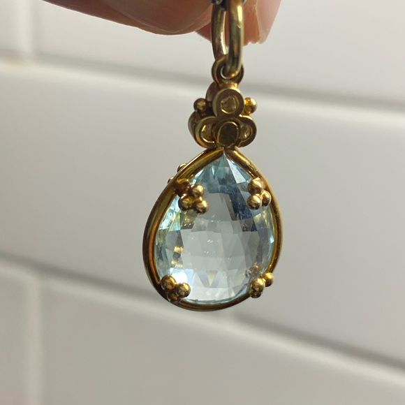 Temple St Clair Aquamarine Gold &  Diamond Pendant - Picture 8 of 15